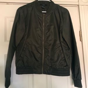 Olive green bomber jacket
